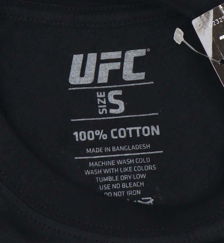 UFC Men's Black Cotton Graphic T-Shirt - Small