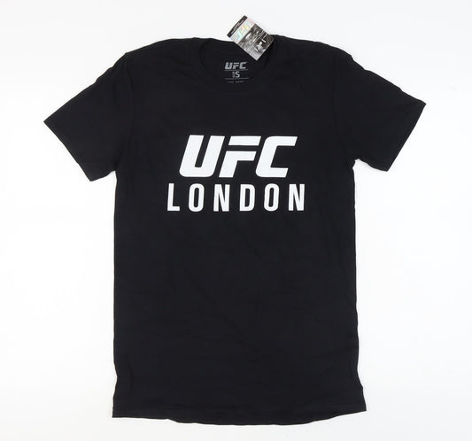 UFC Men's Black Graphic Print Sports T-Shirt S
