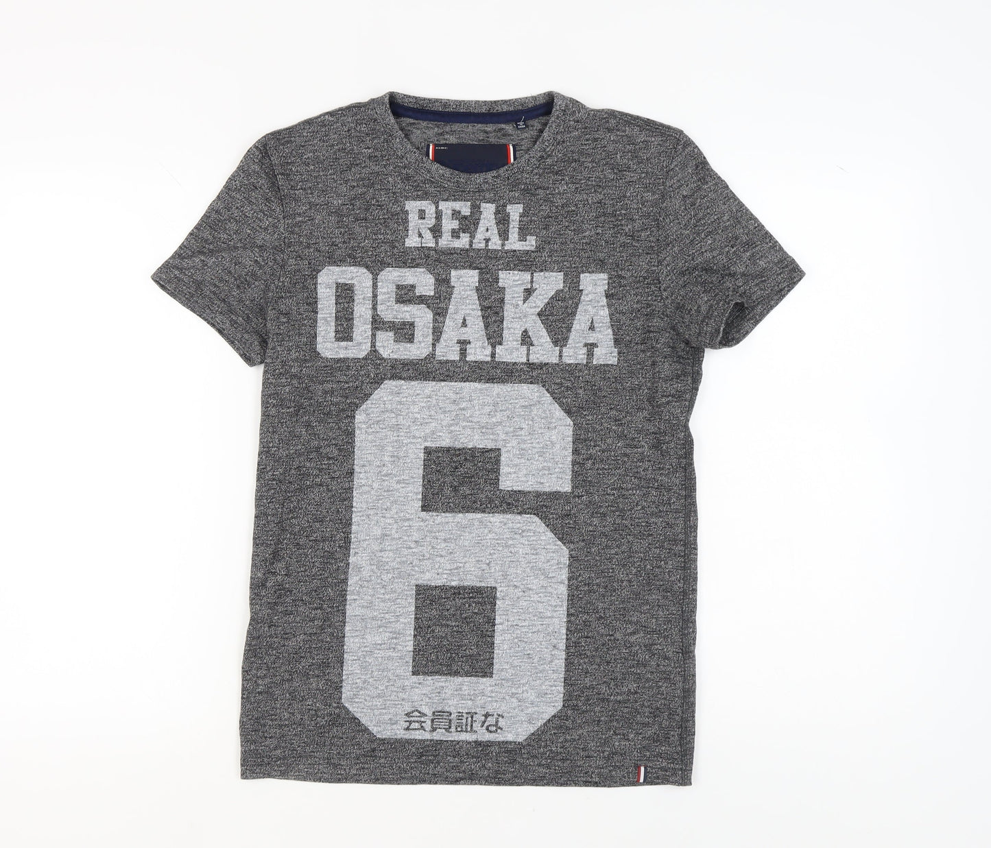Unisex Adults UK Size S Superdry Grey Basic T-Shirt