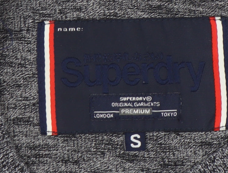 Unisex Adults UK Size S Superdry Grey Basic T-Shirt