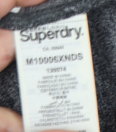 Unisex Adults UK Size S Superdry Grey Basic T-Shirt