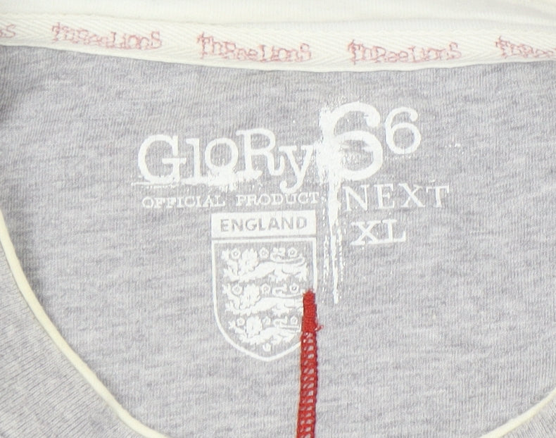 Next Men's Grey England Graphic T-Shirt XL