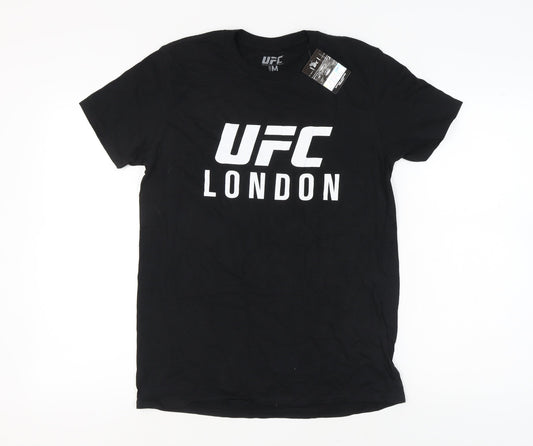 UFC Men's Black T-Shirt, Size M, Sports Graphic, New