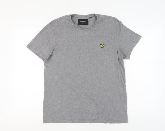 Lyle & Scott Men's Grey Crew Neck T-Shirt - Size L