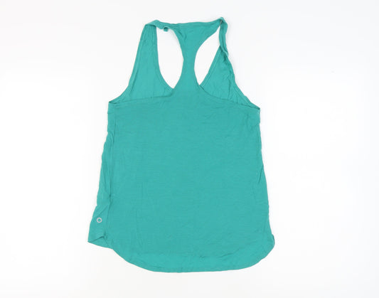 Marks and Spencer Women's Green Racerback Tank - Size 10