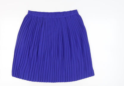 Banana Republic Women's Blue Pleated Skirt L