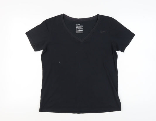 Nike Women's Black V-Neck T-Shirt L