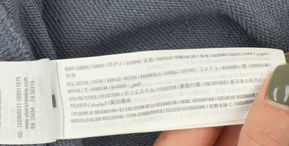 Abercrombie & Fitch Women's Grey Crew Neck Pullover Sweatshirt S