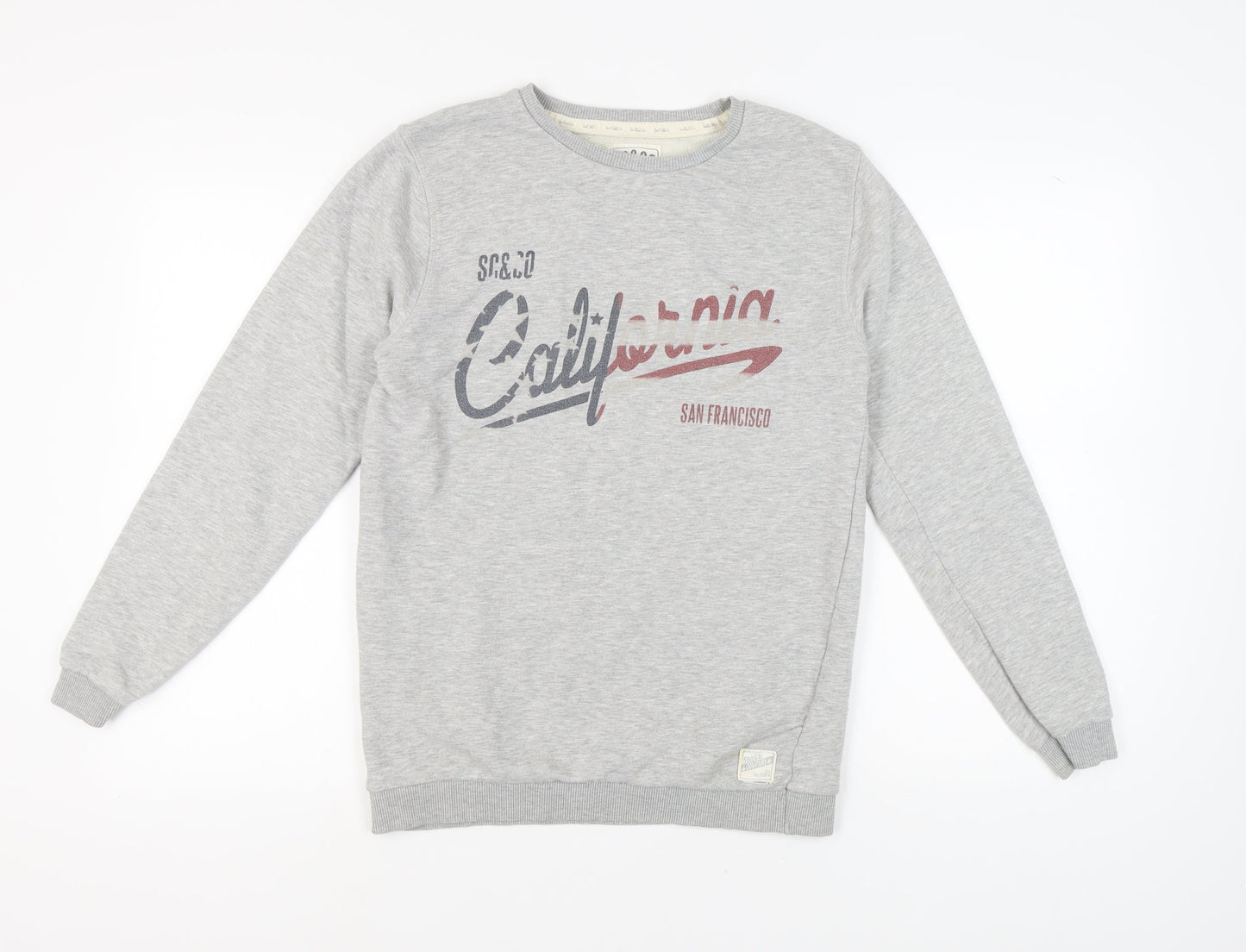 Mens UK Size M SoulCal & Co Grey Pullover Sweatshirt