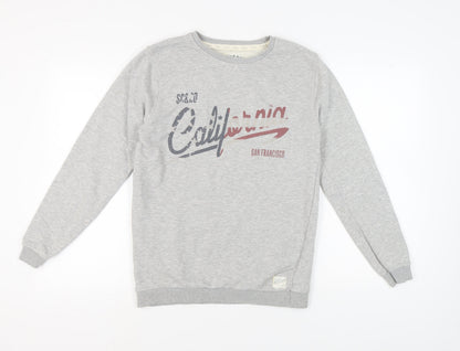 Mens UK Size M SoulCal & Co Grey Pullover Sweatshirt