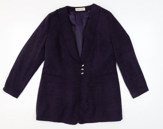 Jacques Vert Women's Purple Blazer, Size 14, Lined