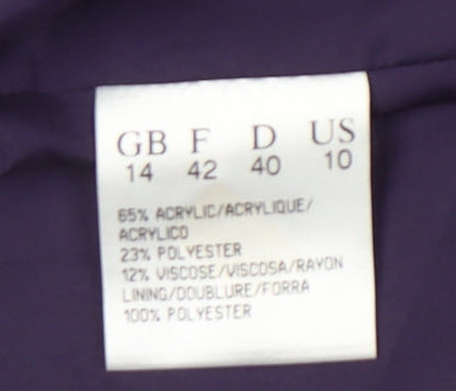 Jacques Vert Women's Purple Blazer, Size 14, Lined