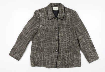 Eastex Women's Brown Check Blazer UK 14 Classic