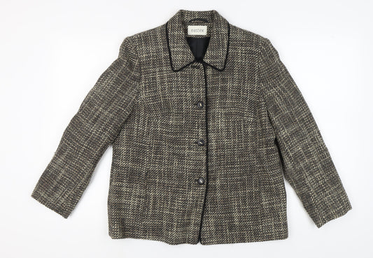 Eastex Women's Brown Check Blazer UK 14 Classic