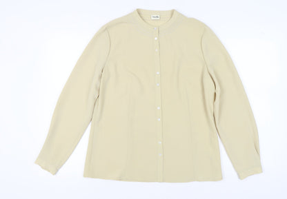 Womens UK Size 12 Viyella Beige  Blouse