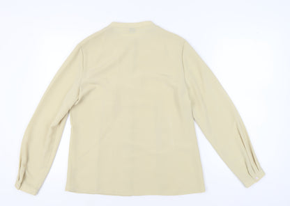 Womens UK Size 12 Viyella Beige  Blouse