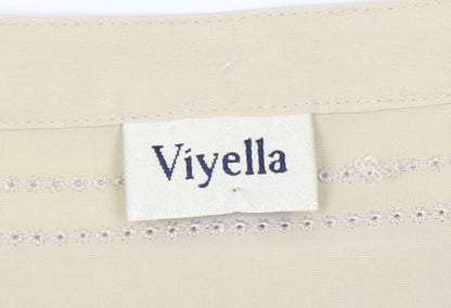 Womens UK Size 12 Viyella Beige  Blouse