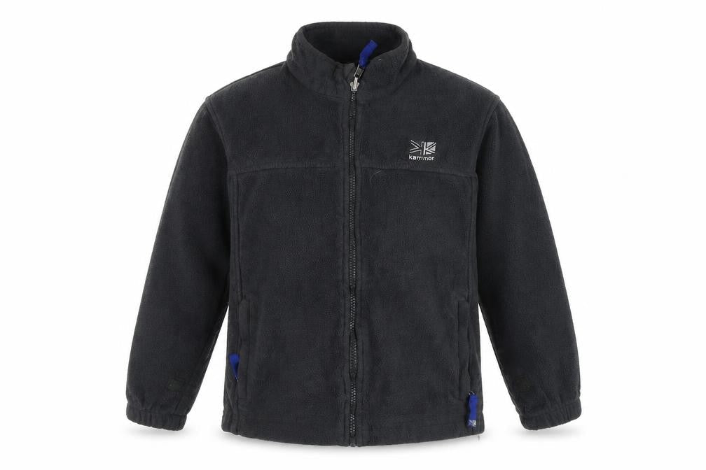 Front view of Karrimor boys’ black fleece jacket 13 years