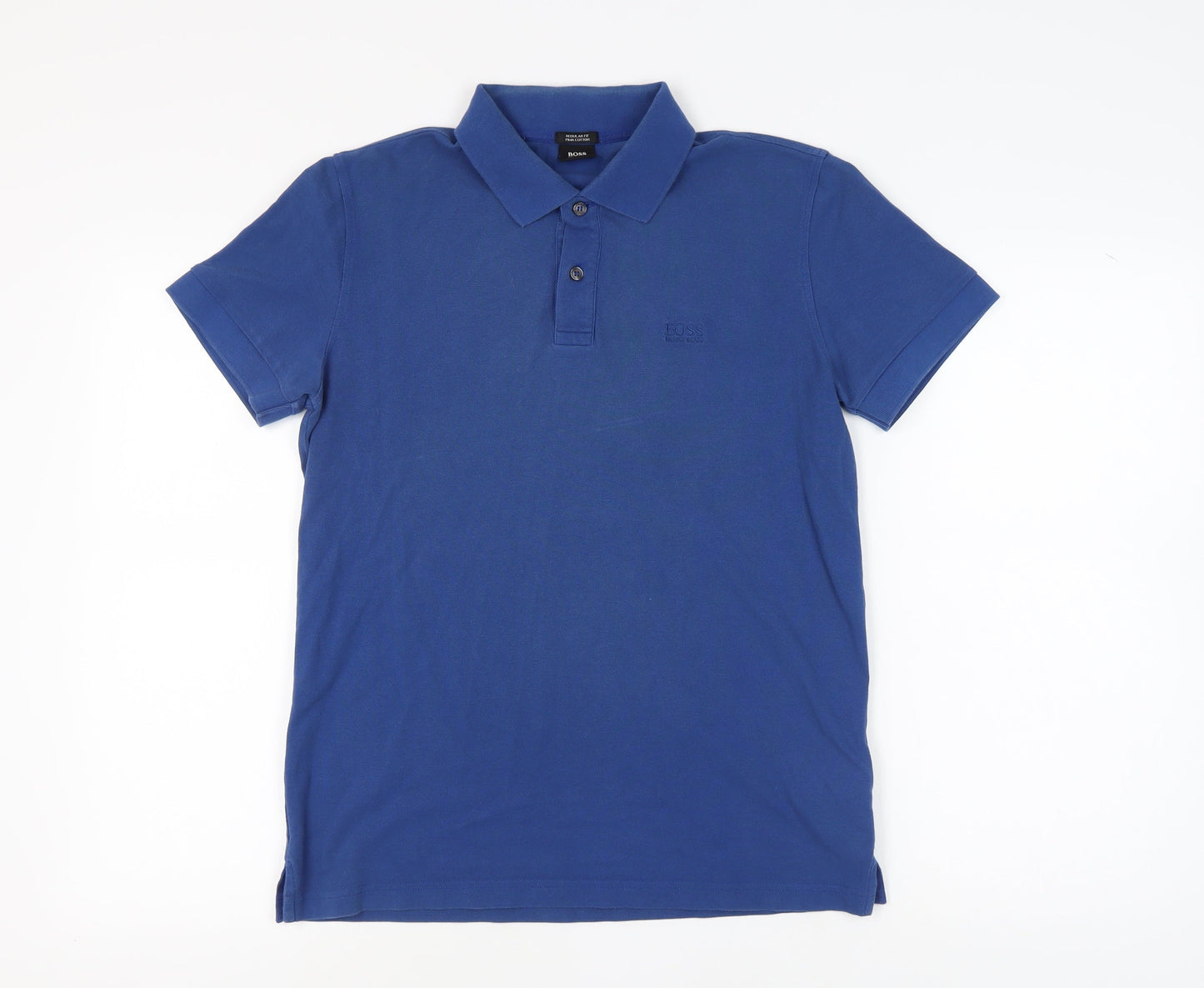 Hugo Boss Men's Blue Polo Shirt, Size M, Casual Style