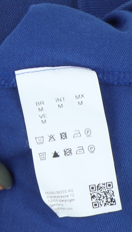 Hugo Boss Men's Blue Polo Shirt, Size M, Casual Style