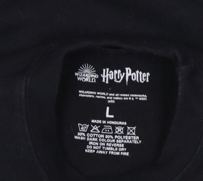 Harry Potter Unisex Kids Black Hogwarts Graphic Sweatshirt L