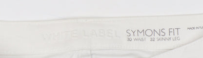 White Label Women's White Skinny Jeans Size 12