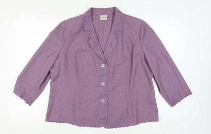 Eastex Women's Purple Suit Jacket Size 20