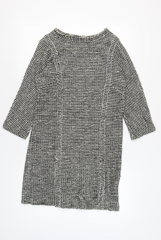 Massimo Dutti Women's Black Shift Dress Size S