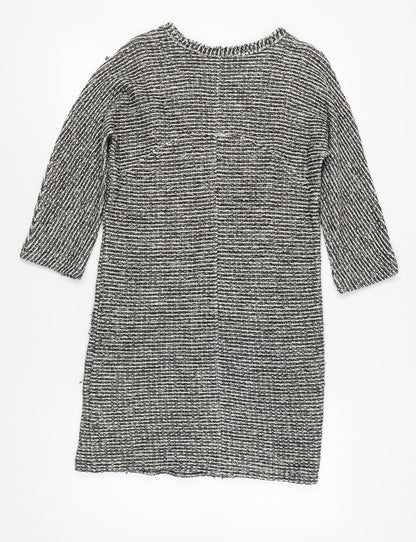 Massimo Dutti Women's Black Shift Dress Size S