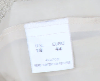 Eastex Women's Beige Midi Skirt Size 18 Polyester