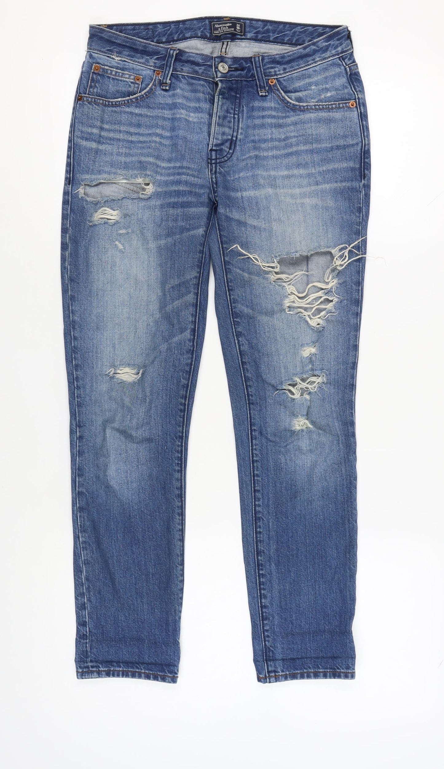 Abercrombie & Fitch Women’s Blue Boyfriend Jeans 24