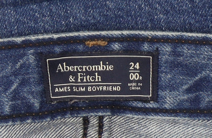 Abercrombie & Fitch Women’s Blue Boyfriend Jeans 24