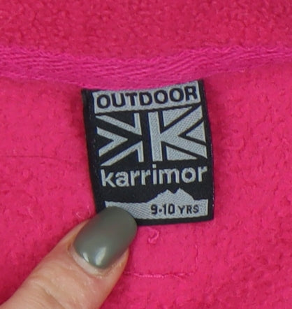Karrimor Girls Pink Fleece Jacket 9-10 Years, Zip Outdoor Wear
