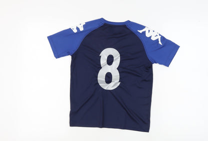 Kappa Boys Blue Football Graphic Print Jersey 12 Years