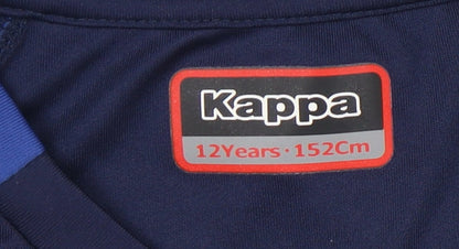 Kappa Boys Blue Football Graphic Print Jersey 12 Years
