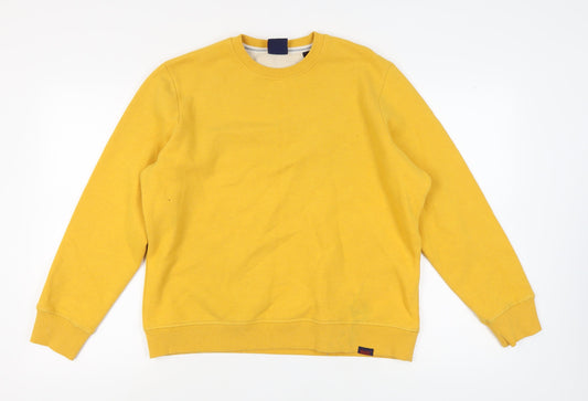 Superdry Unisex Yellow Sweatshirt, Size 14, Crew Neck