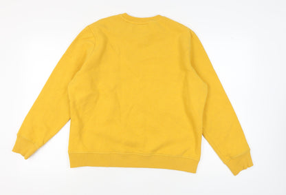 Superdry Unisex Yellow Sweatshirt, Size 14, Crew Neck