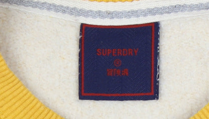 Superdry Unisex Yellow Sweatshirt, Size 14, Crew Neck