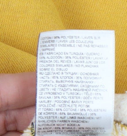 Superdry Unisex Yellow Sweatshirt, Size 14, Crew Neck