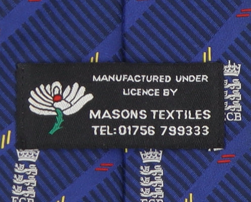 Masons Textiles Blue Men's Striped Polyester Tie
