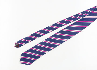 Marks and Spencer Men's Blue Striped Tie One Size