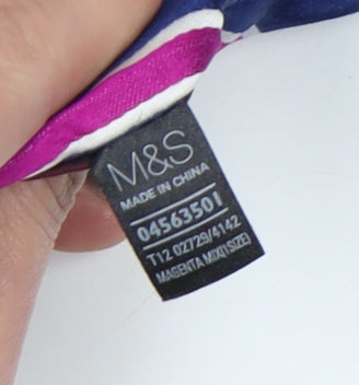 Marks and Spencer Men's Blue Striped Tie One Size