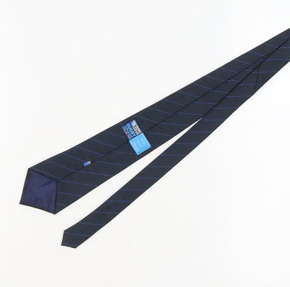 Rugby World Cup Men's Blue Striped Polyester Tie