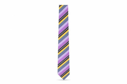 Nodus Men's Multicoloured Striped Silk Tie