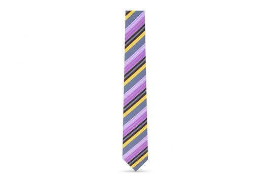 Nodus Men's Multicoloured Striped Silk Tie