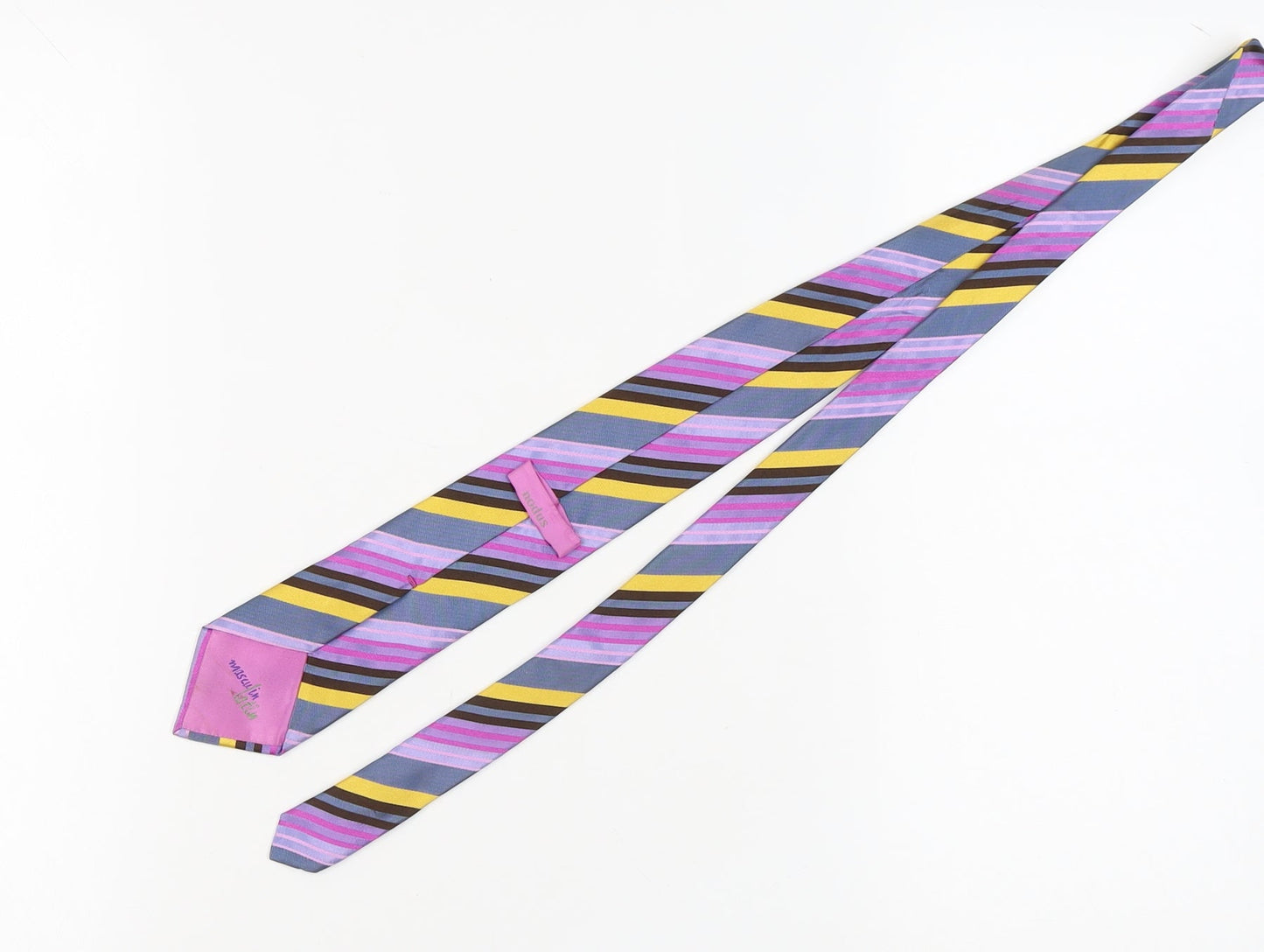 Nodus Men's Multicoloured Striped Silk Tie