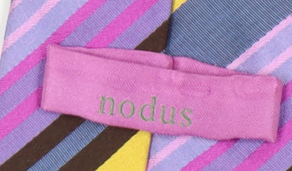 Nodus Men's Multicoloured Striped Silk Tie