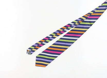Marks and Spencer Luxury Silk Striped Men's Tie Multicoloured