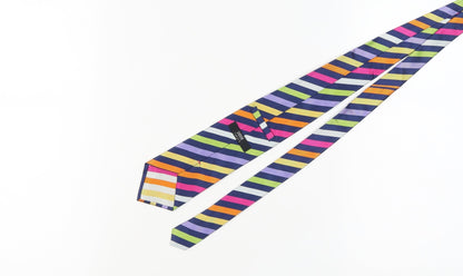 Marks and Spencer Luxury Silk Striped Men's Tie Multicoloured