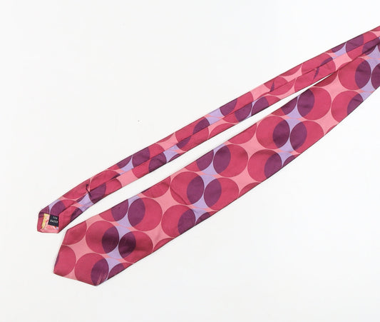 Ted Baker Men's Pink Geometric Silk Tie